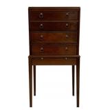 Colonial Antique Mahogany Silver Chest