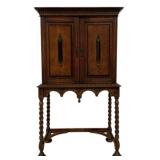 Vintage Barley Twist Double Door Cabinet