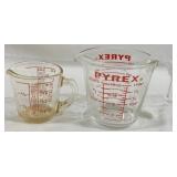 2 Pyrex Measuring Cups - 1 & 2 Cups