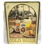 Vintage Miller Lite Metal Sign - 24" x 17"
