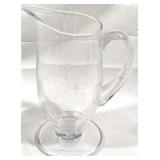 Glass Pitcher - 8" Tall