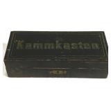 Vintage German Wood Storage Box 9.5" x 4" x 2.5"