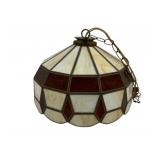 Vintage Stained Glass Hanging Fixture