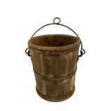Antique Wooden Well Bucket 12 x 10