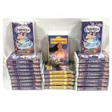 24 Disney Cinderella & Pocahontas VHS Movies