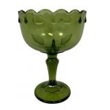 Indiana Green Teardrop Compote 7.5 x 6