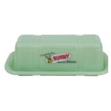 Jadeite Bunny Bread Stick Butter Dish 2.5 x 7 x 3
