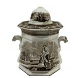 Antique Transferware Covered Dish