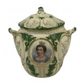 Maria De Medici Portrait Painted Biscuit Jar