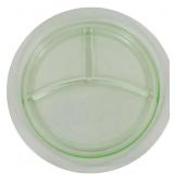 Uranium Green Depression Glass Grill Plate