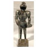 Metal Knight Statue - 16" tall