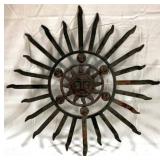 Sunburst Metal Wall Art - 22" round