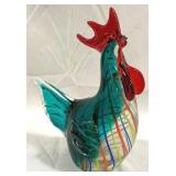 Murano Glass Rooster - AS-IS - Damaged Beak 9"