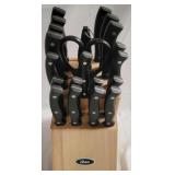 Oster 21pc Cutlery Set w/ swivel wood block