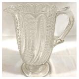 McKee Bros Early American Pressed Glass 9" Pitcher