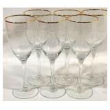 6 Wine Glasses - 9" Tall