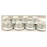 8 Noritake Ranier Cups & Saucers