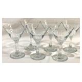 6 Martini Glasses - 6.25" Tall