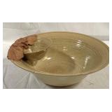 Art Pottery Chip & Dip Bowl - 12" round