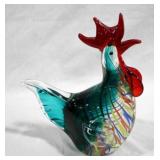 Murano Glass Rooster, 8.25"