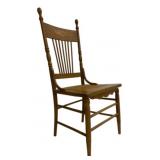 Vintage Cane Seat Carved Side Chair