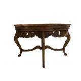 Eagle Carved Oval Coffee Table w/ Tray