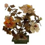 Mid-century Chinese Jade Floral Sculpture