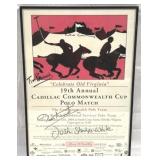 2004 Cadillac Cup Polo Poster - Signed 3 Times