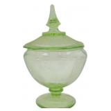 Uranium Green Princess Glass Candy 8.5"