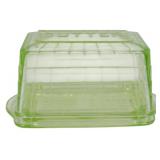Uranium Green Butter Dish 4 x 7 x 3.5
