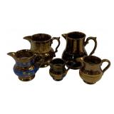 5 Vintage Luster Ware Pitchers