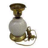 Hobnail Milk Glass Lamp Base 9"