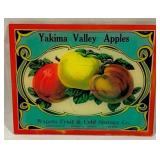 Yakima Valley Apples Fruit Glass Sign