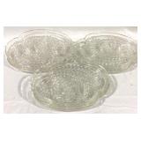 12 Glass Snack Plates - 10" x 7.5"