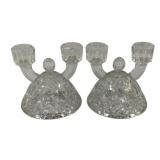 Pair Imperial Glass Tradition Candlesticks