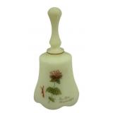 Fenton Uranium Custard Hand Painted Bell