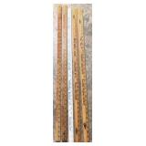 Lot of 5 Vintage Wood Yard Sticks