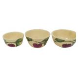 3 Watt Pottery Apple Bowls