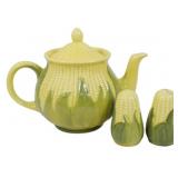 Shawnee Corn Teapot and Shakers