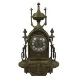 Vintage Brass Classical Mantel Clock 18"