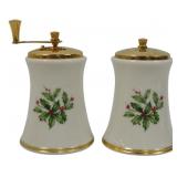 Pair Lenox Holiday Shakers 4"