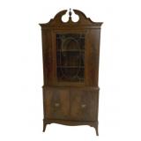Vintage Splay Leg Corner Cabinet