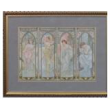 4 SEASONS GICLEE BY ALPHONSE MUCHA