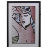 BLUE HAIR NUDE GICLEE BY ROY LICHTENSTEIN