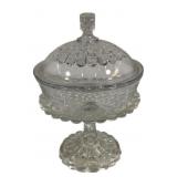 Bryce Ethol Pressed Glass Candy 11" tall