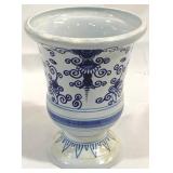 Delft Blue & White Vase - 6" Tall
