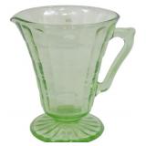 Uranium Green Depression Creamer 4.5"
