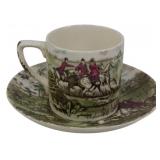 Johnson Bros Tally Ho Cup and Saucer 3"
