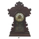 Vintage Carved Victorian Mantel Clock 23"