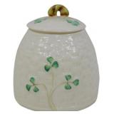 Belleek Shamrock Petite Covered Jar 3.5"